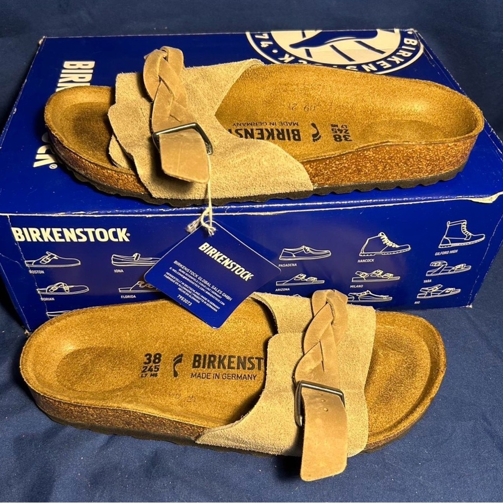 Birkenstock- Oita Braided, taupe, suede leather, 7 women